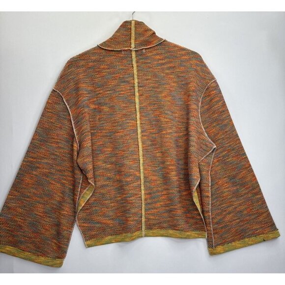 We the Free People Sunny Days Orange Multi Turtleneck Top Size Small - Picture 12 of 12